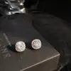 "Açúcar em Cubo Diamante" É Mais Brilhante Que as Luzes da Rua ~ Brincos de Prata 925 Zircônia Super Flash Sem Furo Clipe de Orelha Espiral para Mulheres