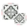 Adesivos de Piso Foscos Espessos PP Meiji, Adesivos de Piso Impermeáveis e à Prova de Óleo Vintage para Cozinha, Adesivos Decorativos para Sala de Estar e Quarto