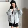 Jaqueta de couro feminina outono e inverno, imitação de duas peças, nova jaqueta com capuz da moda estilo coreano 2026, peça externa casual para meninas mais velhas