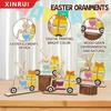 Cross-border New Easter Bunny Decoração Artesanato em madeira Enfeites de mesa Atmosfera Layout Coelho da Páscoa