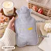 Bolsa de Agua Caliente Llena de Agua para Calentar Vientre, Pies y Calentador de Manos, Lindo Peluche Calentador de Manos para Estudiante, Tipo de Llenado de Agua Espesado a Prueba de Explosiones