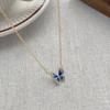 Collar de mariposa de esmalte S925 para mujer, diseño de nicho, cadena de clavícula con temperamento, collar de lujo ligero de alta calidad, regalo de San Valentín.