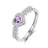 Anillo abierto Caibao Natural SPAR para mujer, plata de ley S925, diseño de nicho, anillo de amor, joyería de temperamento ajustable