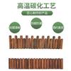 Valla de madera carbonizada para exteriores, valla de jardín, valla de jardín, valla de jardín, valla de madera con forma de flor, venta al por mayor