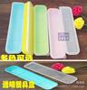 Conjunto de louça de caixa de plástico transparente simples para frutas estilo coreano, caixa de louça transparente, caixa de plástico transparente