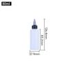 Em estoque 30 ml60ml100ml branco pe tatuagem garrafa pet orelha gotas garrafa de plástico squeeze garrafa de boca pontiaguda