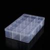 Caja de Almacenamiento Grande Engrosada con Tapa, Visible 15 Compartimentos, Organizador de Escritorio de Plástico Desmontable, Caja de Herramientas, Joyero