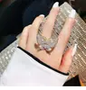 Novo Anel de Dedo Indicador Aberto Borboleta Zircônia Super Fada ins Tendência Design de Moda Celebridade da Internet Elegante Anel de Dedo Versátil