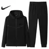 Moda Masculina 2025 Primavera Nuevo Conjunto Deportivo Casual Sudadera con Cremallera y Pantalones de Chándal Patchwork de Moda Conjunto de Dos Piezas