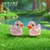 Micro-paisagem Fofa Glitter Fino Pato Amarelo Pequeno Boneca Acessórios Decorativos DIY Mini Ornamento de Mesa