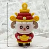 Chaveiro do Ano do Carneiro Carneiro Ganhe uma Fortuna Boneco de Borracha Macia Pingente Desenho Animado 2027 Boneco do Ano do Carneiro Ovelhinha Ornamento Presente