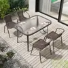 Mesas y Sillas de Exterior para Jardín, Patio, Balcón, Cafetería de Ratán para Ocio, Juego de Sillas de Café Impermeable y a Prueba de Sol