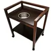 Venda Direta de Fábrica Mesa de Mahjong Mesa de Chá com Porta-Copos, Mesa de Chá de Aço e Madeira, Mesa de Mahjong com Porta-Copos, Porta-Copos para Salão de Mahjong