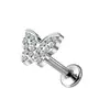Joyería de Aleación de Titanio F136 con Diseño de Mariposa en Forma de Marquesa para Piercing Labial y Piercing en el Cartílago de la Oreja Joyería para Piercing Corporal de Titanio G23