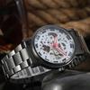 Reloj mecánico automático winner256 para hombre, de negocios, con fondo hueco
