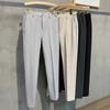 Pantalones de Traje Pequeños Casuales para Hombre Primavera y Verano 2024 Estilo Coreano Moderno Pantalones Nueve Puntos Slim Drapeados Pantalones de Traje para Hombre