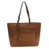 Bolso de hombro portátil con borlas de nuevo estilo 2023 bolso tejido retro de color liso bolso grande retro para mujer