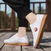 Tênis Esportivo Kung Fu Tai Chi Chenjiaogou para Homens e Mulheres, Couro Bovino Macio com Solado de Borracha, Sapatos Genuínos de Couro para Artes Marciais Atacado