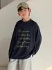 Camiseta de Manga Comprida Infantil Primavera 2026 Novo Estilo para Meninos, Top para Crianças Maiores Primavera e Outono, Camada Base para Meninos, Fresca e Estilosa