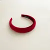 Diadema de Terciopelo para Mujer Otoño Invierno Gama Alta Esponja Engrosada Borde Ancho Diadema Pinza para el Cabello Retro Accesorios para el Cabello Venta al por Mayor