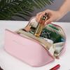 Bolsa Cosmética de Cuero PU de Alta Calidad Transfronteriza Almohada de Nube de Gran Capacidad Cartera Estuche Cosmético Bolsa de Aseo de Viaje Cartera