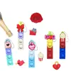 Pendente de Silicone com Bolhas Longo Vertical Alívio de Estresse Brinquedo Infantil Pingente de Silicone Comestível Boneca Fofa Acessório Criativo