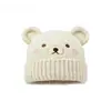 Chapéu de Lã Tricotado com Orelhas de Urso Desenho Animado Fofo Feminino Outono Inverno Quente à Prova de Vento Proteção para Orelhas Gorro Chapéu Tricotado