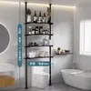 Estantería de Almacenamiento Multifuncional de Múltiples Niveles de Pie Encima del Inodoro, Adecuada para Baño y Detrás de la Lavadora, con Fuerte Capacidad de Carga