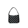 Moderna y llamativa bolsa de mano, bolso de hombro y bolso de axila para mujer 2026, con remaches, estilo motero, elegante y única.