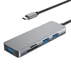 Estación de Acoplamiento Tipo C Hub Multifuncional Adaptador Lector de Tarjetas Computadora Divisor USB 3.0 de Alta Velocidad
