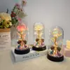 Lámpara de Cristal de Flor Eterna Rosa de Pan de Oro Muñeca Ramo Niñas Día de San Valentín Chino Día de la Madre Regalo de Cumpleaños