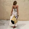Camisón de estilo europeo y americano transfronterizo para mujer para verano y otoño, adecuado para vacaciones en la playa, ropa de dormir sexy sin espalda, vestido casual, ropa de casa