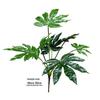 Em estoque Samambaia Artificial Folha de Grama Ficus Sempre-verde Borracha Costas de Tartaruga Grande Pacote Planta Única Decoração de Paisagem de Parede Ornamento 1