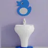 Inodoro Pequeño de Colores para Niños de Guardería Asiento de Inodoro Donald Duck para Baño Columna Integrada de Lavabo para Niños