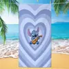 Toalla de Playa con Estampado de Stitch Lindo de Dibujos Animados y Anime, Toalla de Baño de Microfibra Secado Rápido Transfronteriza, Toalla de Playa Espesa
