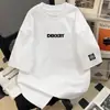 Camiseta de Algodón de Manga Corta de Verano a la Moda Estilo Americano 2026 para Hombres y Mujeres, Top Negro Fresco de Moda, Corte Holgado