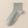 Calcetines de Verano para Hombre, Calcetines Cortos Finos, Algodón Puro, Absorbentes de Sudor, Resistentes al Olor, Antibacterianos, de Malla Transpirable, Calcetines Deportivos de Media Pantorrilla para Hombre