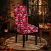 Funda Elástica para Silla de Comedor de Halloween Cubierta Completa Decoración de Cabeza de Calabaza de Festival Europeo Americano Funda de Silla a Prueba de Polvo Venta al por Mayor