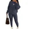 Amazon Europeia e Americana Mais Vendido Moda Casual Conjunto de Malha Calça de Conjunto Comércio Exterior Feminino Conjunto de Lã
