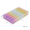 Caja de plástico vacía con 28 rejillas para taladro de uñas, mini molde que se puede abrir solo, decoración, remache pequeño, caja de almacenamiento translúcida de color