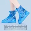 Cobre-sapatos à Prova de Chuva Impermeável Dia Chuvoso PVC Cano Médio Espessado Resistente ao Desgaste Antiderrapante Zíper Cobre-sapatos Adultos Homens e Mulheres Impermeáveis