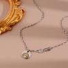 Colar com Pingente Sorriso Dourado Retrô Dongdaemun Coreano Corrente para Suéter Longa Feminina Leve Luxo Acessórios da Moda