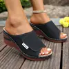 Pantuflas Casuales de Plataforma Gruesa de Talla Grande Transfronterizas para Mujer 2025 Nuevo Estilo Color Sólido Moda Simple Pantuflas de Boca de Pez al Por Mayor
