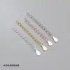 Nalan S925 prata esterlina DIY estendido cadeia pulseira colar mais longa cadeia de mola fivela cadeia jóias acessórios S5852