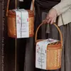 Cesta de Mão Tecida em Bambu, Embalagem de Caixa de Presente Tecida em Bambu para o Festival do Barco-Dragão, Lembranças de Feriado, Cesta de Armazenamento de Bambu, Cesta para Bolinho de Arroz, Jangada de Bambu Tecida em Bambu