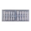 Uñas Postizas Escarchadas Codificadas, Ligeras y Trapezoidales Transparentes, Uñas sin Marcas, Sin Salón de Uñas, 200 Piezas en Caja