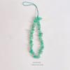 Venta transfronteriza grava de cristal de jade natural cuerda para teléfono móvil cadena de bolsa simple hecha a mano cadena para teléfono móvil joyería
