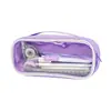 Estuche Transparente Portátil de Gran Capacidad, Caja de Papelería de Alto Valor, Estuche Sencillo para Chicas de Secundaria, Estuche para Estudiantes