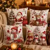 Estilo Navideño Impresión Digital Funda Decorativa para Cojín de Sala de Estar Amazon Funda para Cojín Navideño Funda para Cojín de Sofá Fabricante