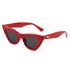 Gafas de sol de gelatina nuevas europeas y americanas de ojo de gato a la moda, gafas de sol oceánicas modernas de color beige para mujer